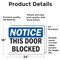 Signmission This Door Blocked, 24 in W x Rectangle, Vinyl Decal OS-2PACK-NS-D-1824-L-18597 - alternate 3